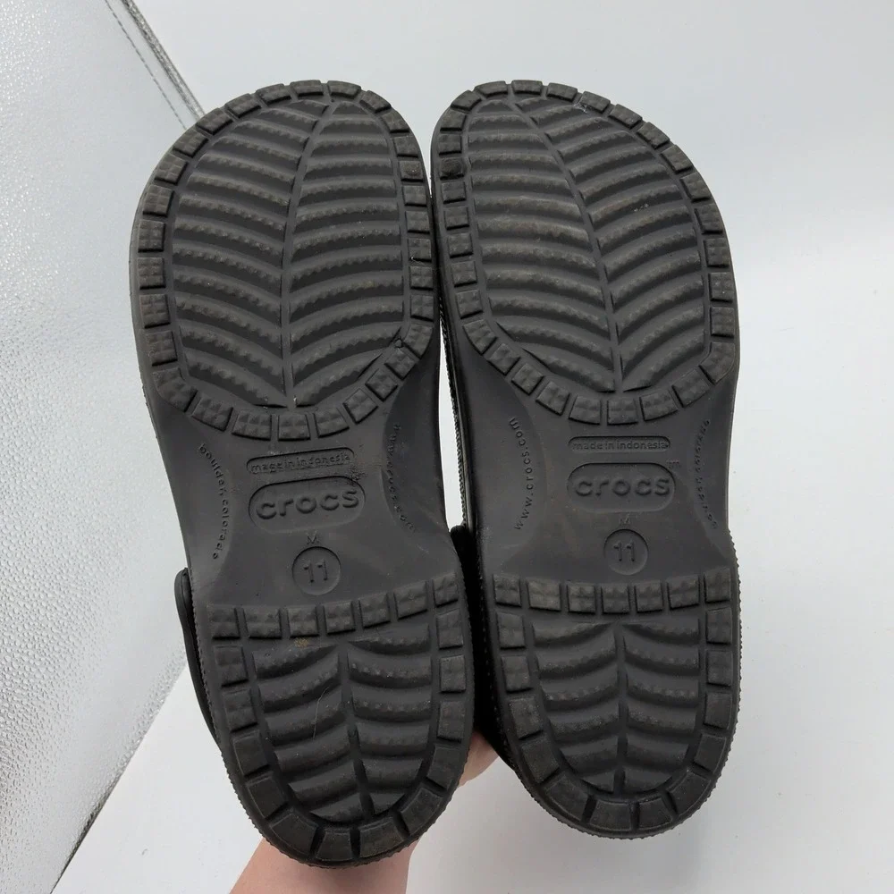 Crocs Baya Clog Mens 11 Black Slip On Comfort Water Shoes Sandals 10126